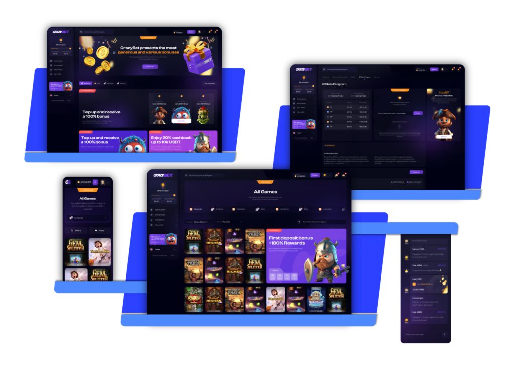 CrazyBet custom front-end