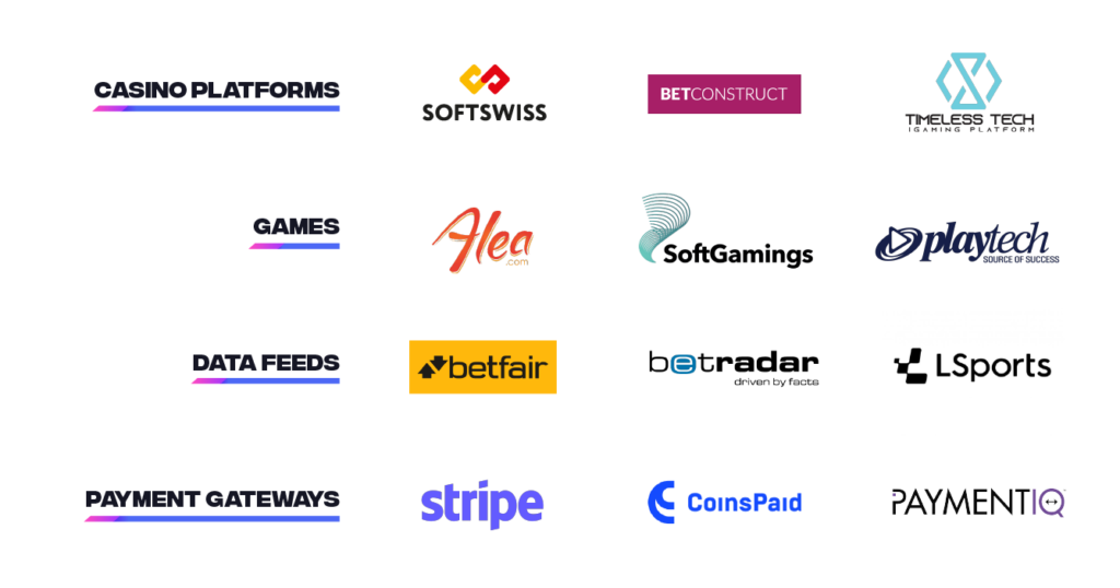 iGaming providers logotypes